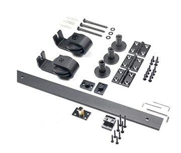 Top Mounted Black Bifold Barn Sliding Door Track