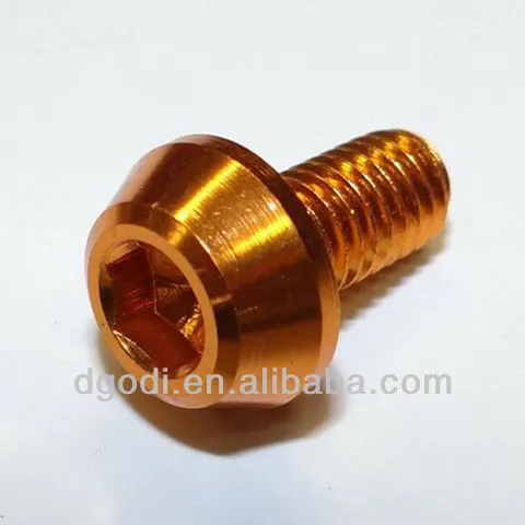 color anodized aluminum taper head bolt, round head bolt