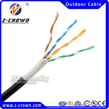 Good Price 1000ft/box cat5e outdoor utp cable/ethernet cable outdoor With PE+PVC Sheath