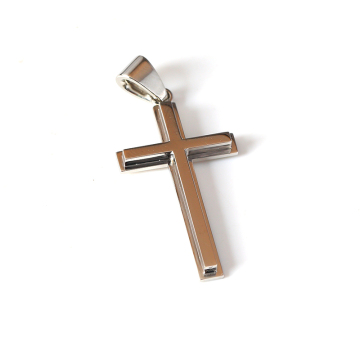 Platinum Plated 925 Sterling Silver Cross Pendants for Men - Hip Hop Style Customization