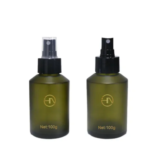 Custom Frosted Glass Bottles 100ml spray glass bottle