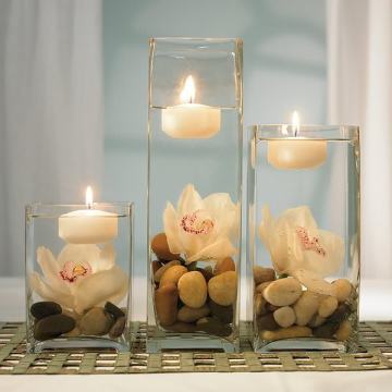 clear candle holder