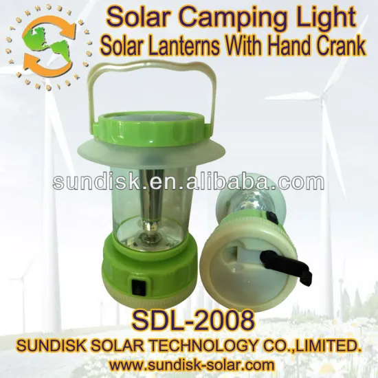 solar LED camping lantern with hand cranking charge