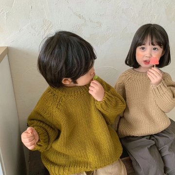 Kids Girls Sweater Knitted Casual Boys Tops