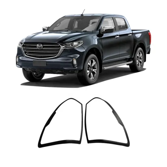 Black ABS Taillight Cover for Mazda BT50 2021 Tail Lamp Light Cover 2022 4x4 Accessories