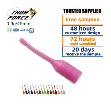 THORFORCE Custom 45mm 0.9g Multi-Color Mini Single Tail Luminous Fishing Bait