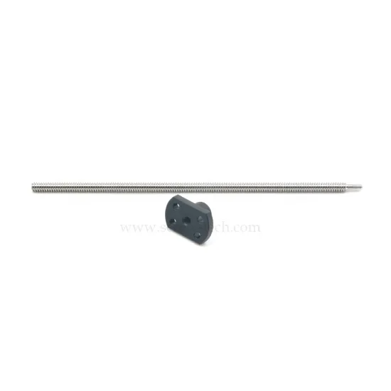 Stainless steel trapezoidal lead screw 4mm 6mm with POM nut