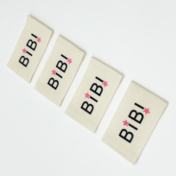 Custom Cotton Print Clothing Brand Logo Tags for Organic Clothes