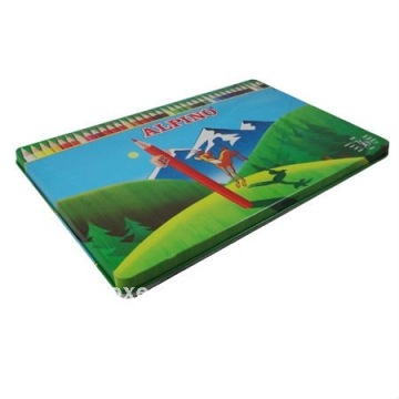 Alpino cartoon crayon hinged tin pencil case