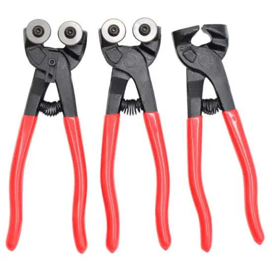 High Quality 8-inch Double Roller Wheel Blades Mosaic Cutting Pliers with Ceramic Nippers and Non-slip Handle - On Sale Now!