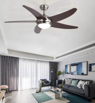 Retro ceiling fan with light for bedroom
