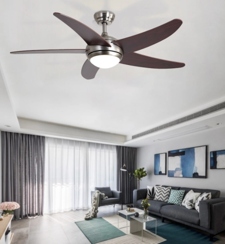 Retro ceiling fan with light for bedroom
