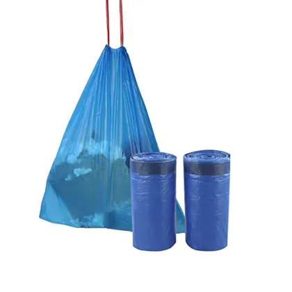 Recycled High-Strength PE Plastic Tall Kitchen Drawstring Trash Bags