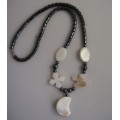 Hematite pearl Shell Necklace