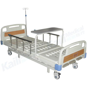 Cama para cuidados hospitalares manual ajustável com três funções