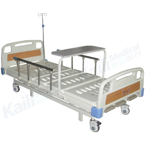 Drei Funktionen einstellbares manuelles Krankenhauspflegebett