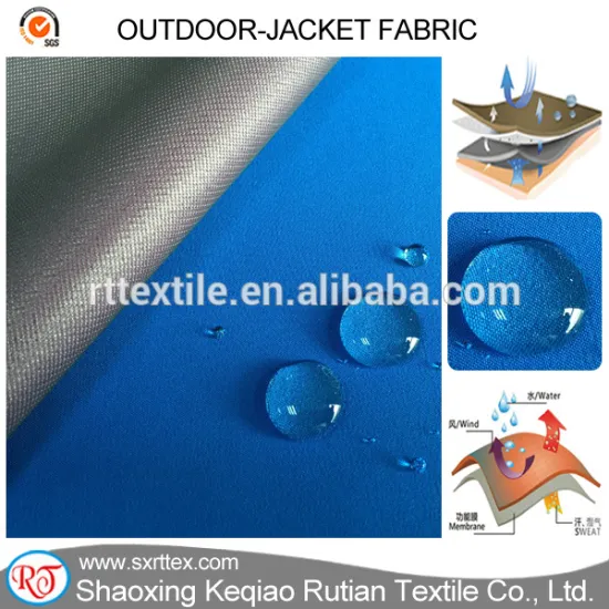 Waterproof breathable moisture wicking 3 layers laminated softshell stretch fabric fishing climbing jacket