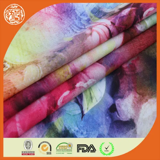 New design polyester chiffon satin fabric print fabric