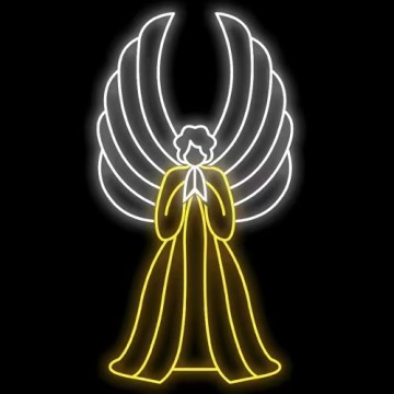 Outdoor Christmas Silhouettes: Angel Praying Led