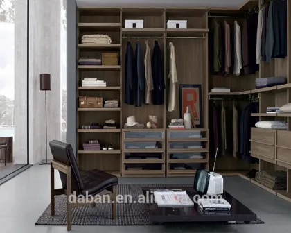 Factory wholesale bedroom furniture high quality plywood walk-in closet wardrobe closet