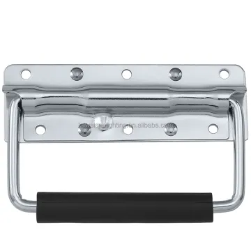 Silver Spring Loaded Drop Handle DJ Case Musical Box Pull Handles & Knobs: Flight Case Accessories with Steel Handle