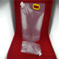 Custom different size transparent stand up spout pouch