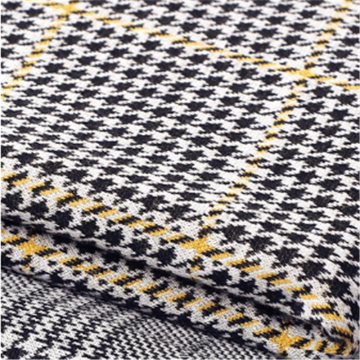 Customized Knitted Plaid Polyester Jacquard Fabric
