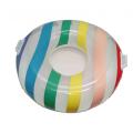 High Quality Printed Rainbow Swim Ring With Handle
