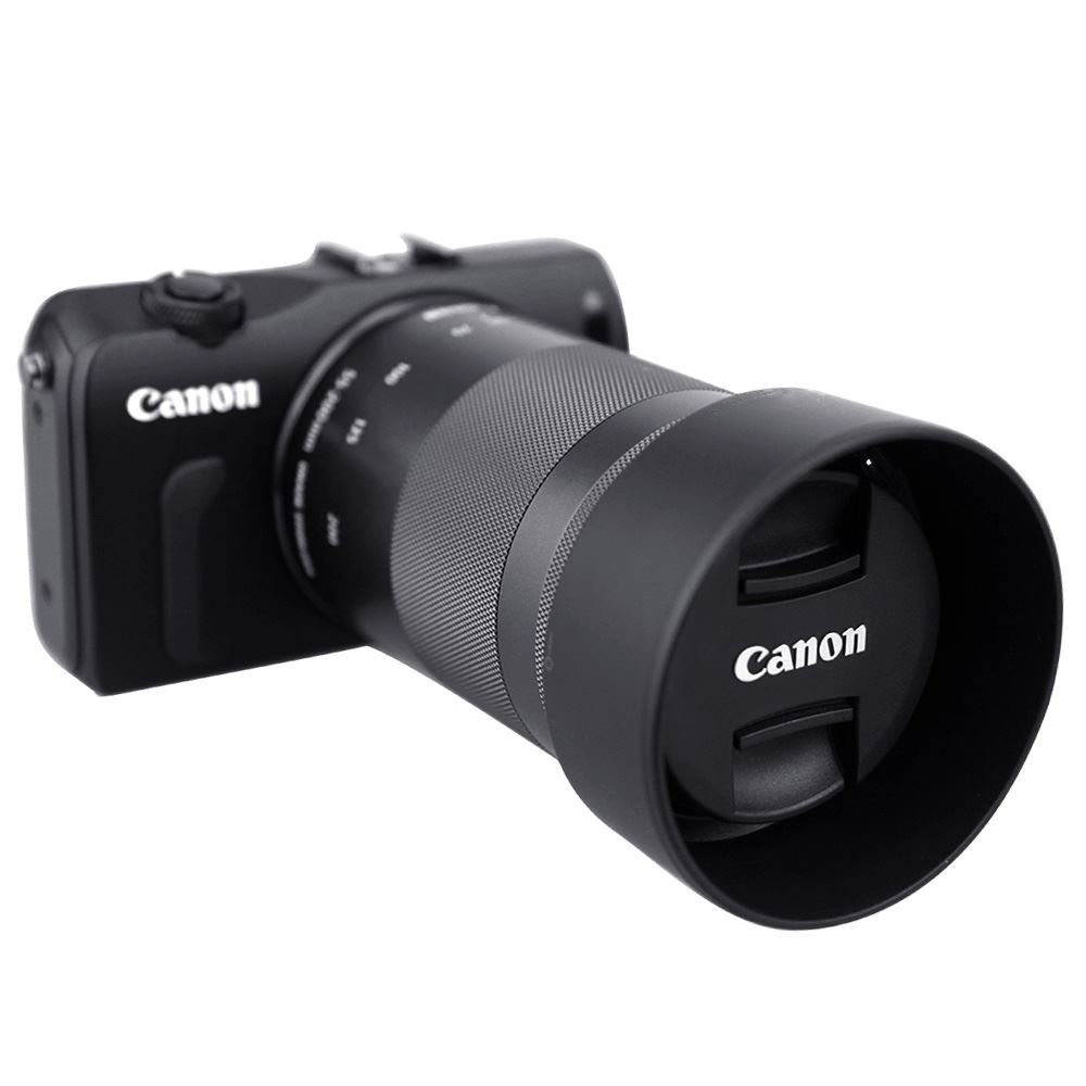 52mm UV Filter Lens Hood for Canon EF-M 55-200mm f/4.5-6.3 IS STM Lens for EOS M200 M100 M50 M10 M6 M5 M3 M2 M