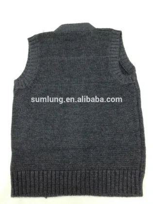 2014 New Baby Boy Cashmere Wool Vest Cute Bear Style With Exquisite Button Grey