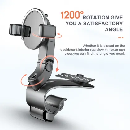 1200 Degrees Rotatable Car Phone Holder with AR Navigation Stand for Xiaomi SU7