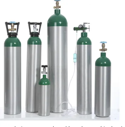 Aluminum Portable Medical Oxygen Gas Cylinder