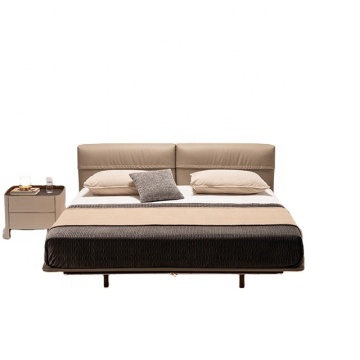 Modern Luxury King Size Dark Gray Bed for Hotel Bedrooms