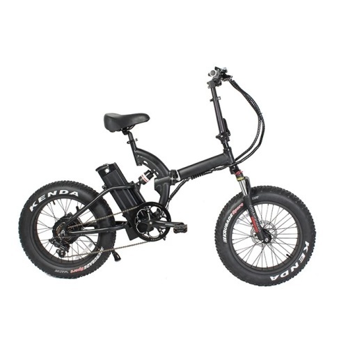 Yağ lastiği 48v 500w tam süspansiyonlu katlanır ebike