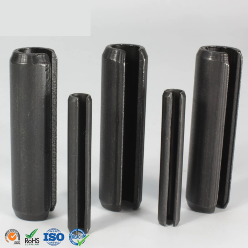 Pino cilíndrico elástico com fenda para serviço pesado com mola