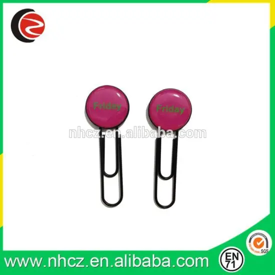 Friday Logo Printing Soft PVC Paper Clip,3D Bookmark