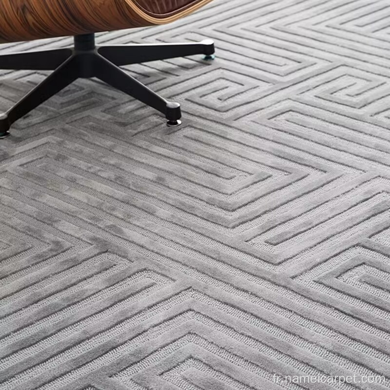 Tapis en laine tartigé à la main moderne