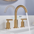 High End Brass Gold Bathroom Fixtures Sink Faucet