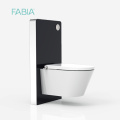 Black Glass Sanitary Module For Wall Hung Toilet