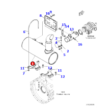 SAA6D140E MUFFLER 6745-11-6510