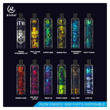 RUOK Energy 5000 Puffs Kit Vape descartável por atacado