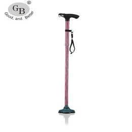 Aluminum Nordic Medical Folding Elderly Walking Stick with LED Light