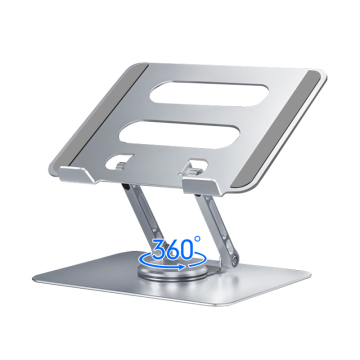 360 Rotate Foldable Aluminum Alloy Adjustable Laptop Stand with Rotating Base - Hot Sale