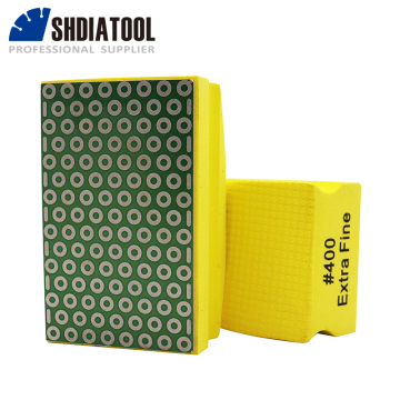 SHDIATOOL Grit 400 Electroplated Diamond Hand Pads for Granite and Marble