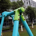 Parque al aire libre de alta calidad de 4 estaciones de asiento columpio