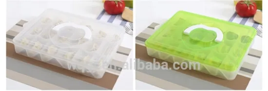 Fresh Dumpling Crisper Box Microwave Thawing Non Stick Food Tray Dumplings One Layer Preserving Box