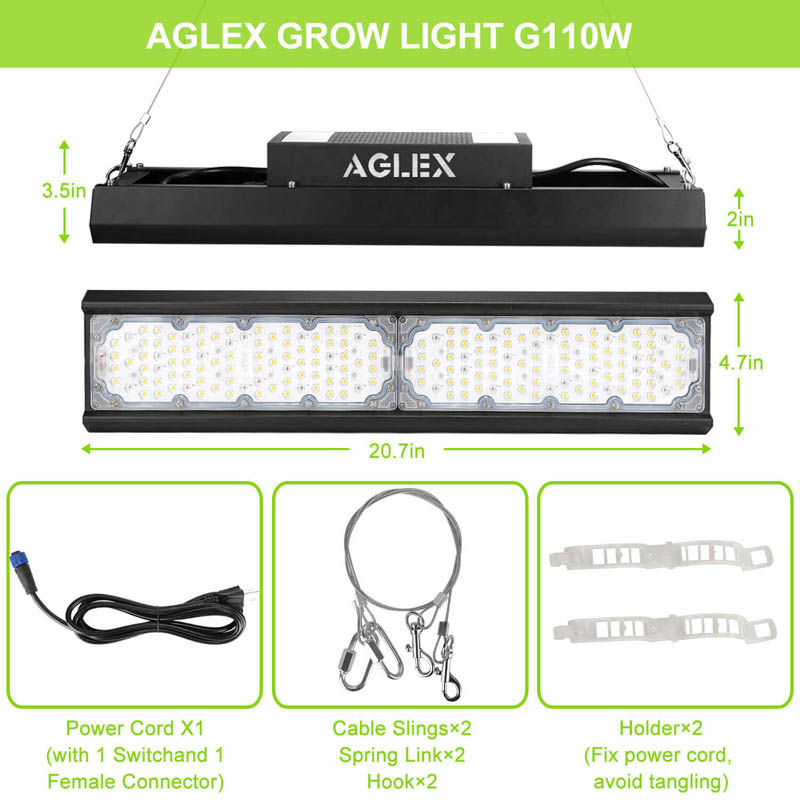 Luz de cultivo individual LED 110W para espacio compacto