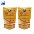Customized ziplock pet food packaging bag with winow
