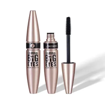 Empty plastic luxury mascara tube with a wand