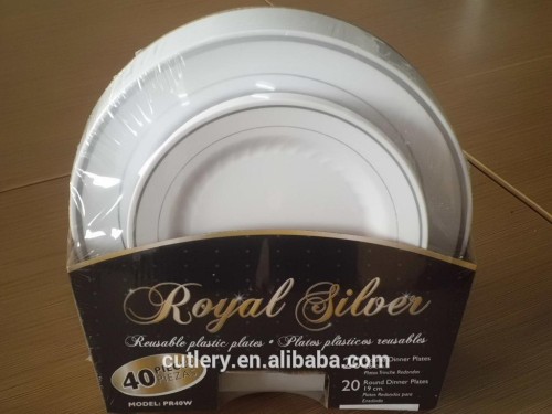 Royal family disposable plastic plates and dishes